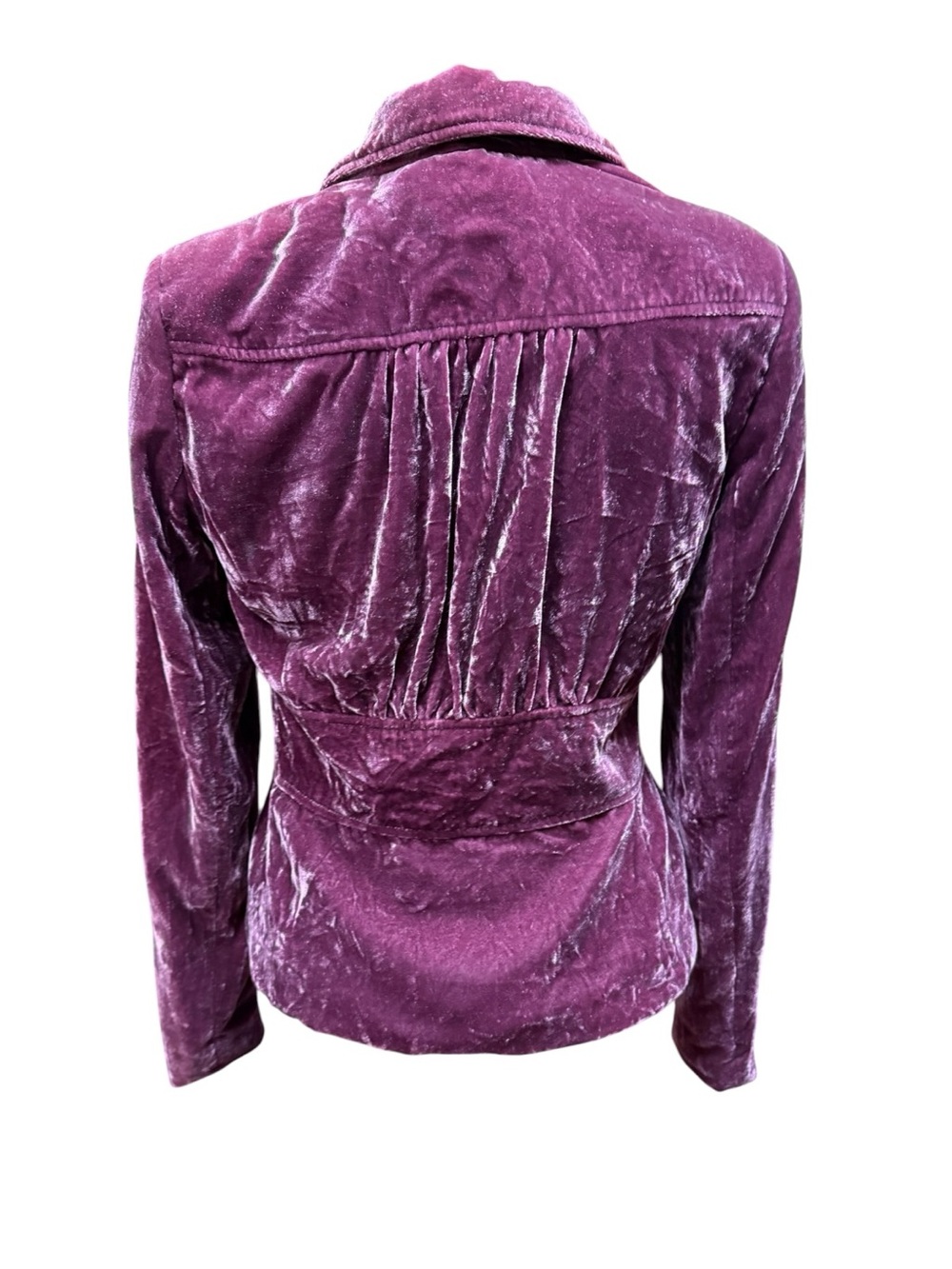 Velvet Blazer Jacket - Plum size 2 - Picture 7 of 10
